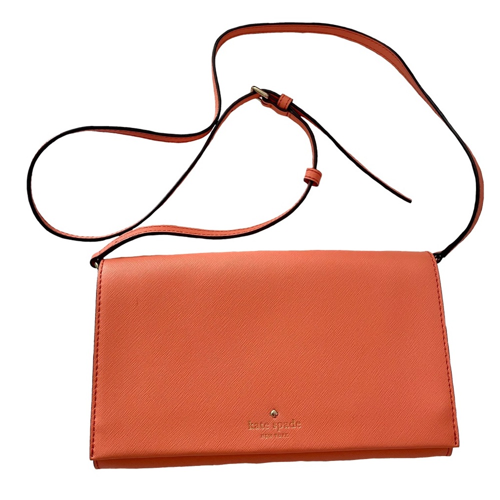 NWOT KATE SPADE CORAL AND GOLD CLUTCH HANDBAG 💖